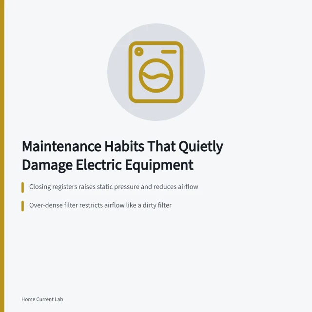 Card listing maintenance habits that damage electric equipment. Which maintenance habits quietly damage electric equipment