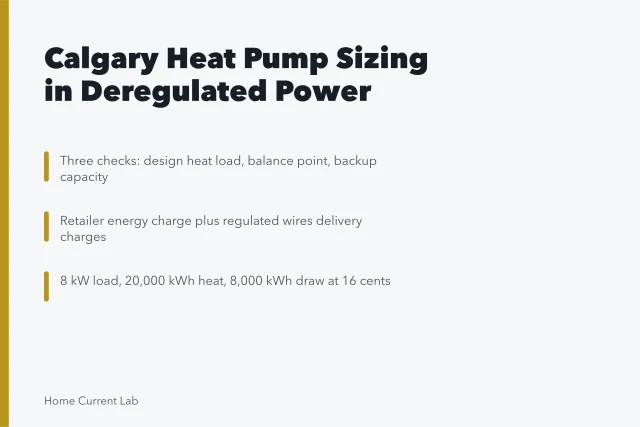 Heat pump sizing checks for Calgary homes under deregulated electricity rates. 3 Calgary heat pump sizing checks for a deregulated power market