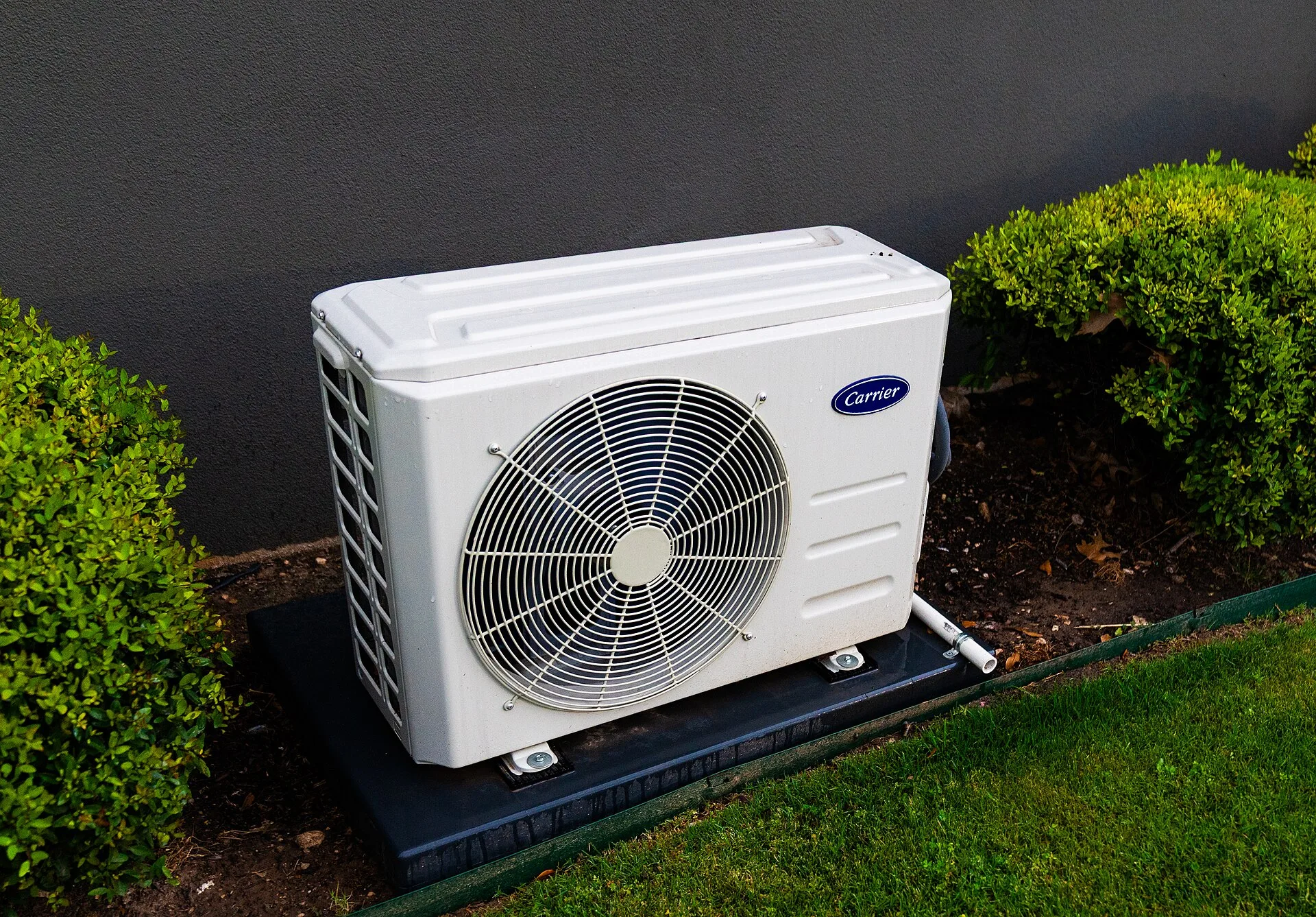 A Carrier AC unit on April 6, 2019. Home electrification product categories: what to compare before you buy