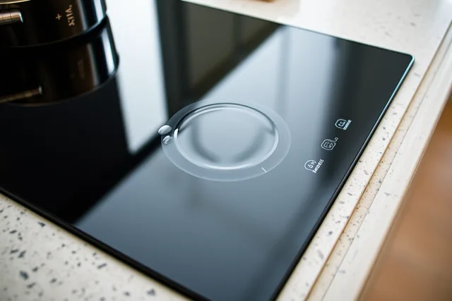 Induction cooktop set into a counter with a steel pan simmering. What does induction really cost at home and in a shared building?